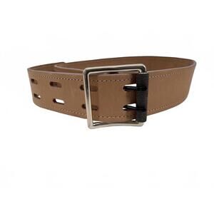 Rag & Bone size S Genuine Leather camel tan Belt double Hole made in England